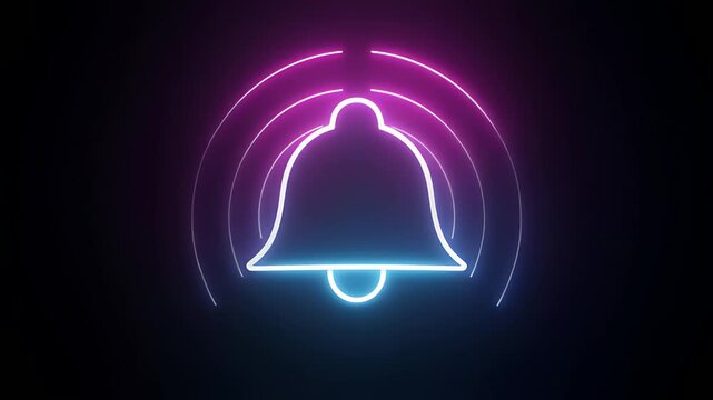 3D Vector Cyber Bell Alert