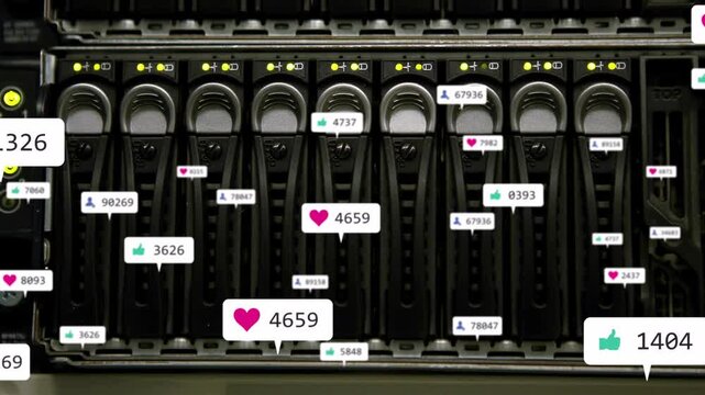 Drive bay showing badges spawning clustering rising after pink heart badge, visualizing engagement