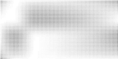 Fototapeta premium Grunge halftone dust texture. Bitmap sand particle wallpaper. Fading grit noise background. Retro pop art pixel backdrop. Anime or manga comic overlay. Vector dots or speckles vanishing gradient