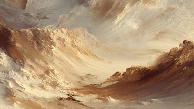Flowing Water Between Desert Sky and Mountain Landscape Sunrise Panorama