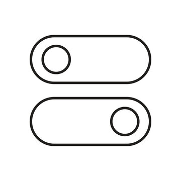 Toggle Switch Swipe Icon.Swipe Toggle Switch Icon.Digital Power Switch Icon..eps