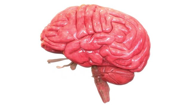 Central Organ of Human Nervous System Brain Anatomy Animation Concept