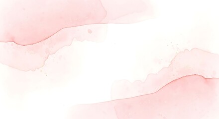 Fototapeta premium Soft pink and white watercolor background with abstract shapes