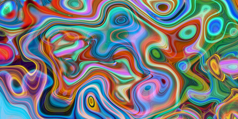 Fototapeta premium wild color shapes and line distortion