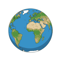 Fototapeta premium Globe Earth Planet World Map.