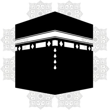 Kaaba Islamic Holy Black Cube Structure.