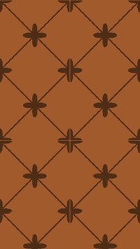 a brown and black pattern with a small flower