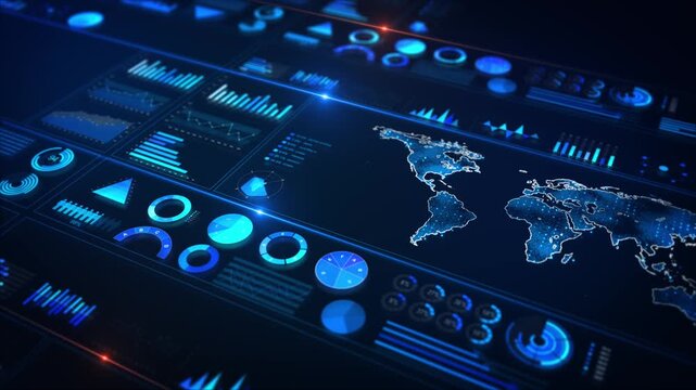 Dashboard infographic, charts, graph graphic elements. Info chart elements online statistics data analytics. Modern dashboard. Mockup admin panel. infographics Trade, technology, investment analysis