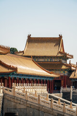 Fototapeta premium Traditional Chinese Imperial Architecture with Golden Roofs