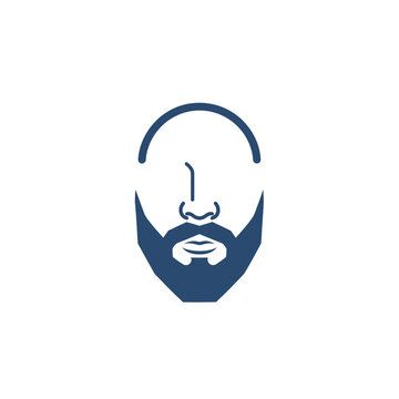 Abstract representation of a bearded man?s face