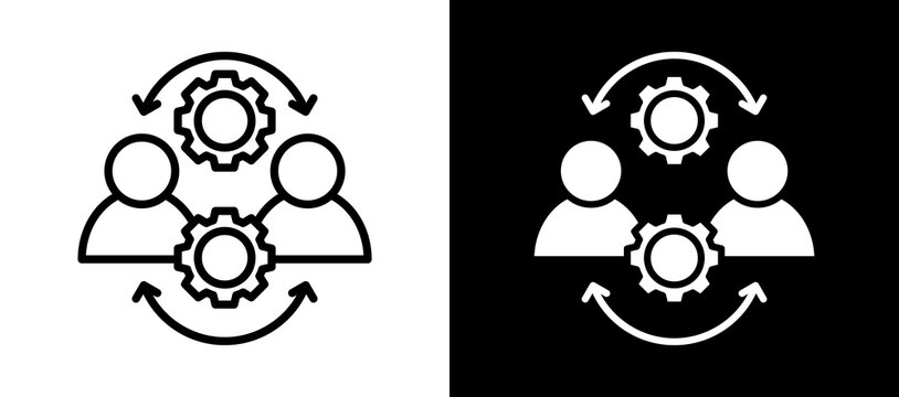 Interpersonal Skills Icon Set In Black And White Filled Style Collection