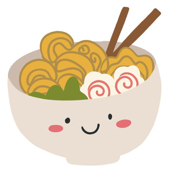 illustration of ramen bowl