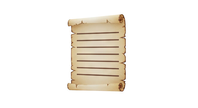 Old Parchment Scroll with Horizontal Lines