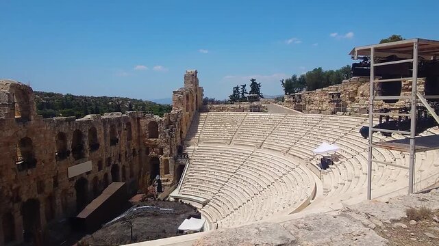 Ancient Odeon of Herodes Atticus Theatre Athens Greece