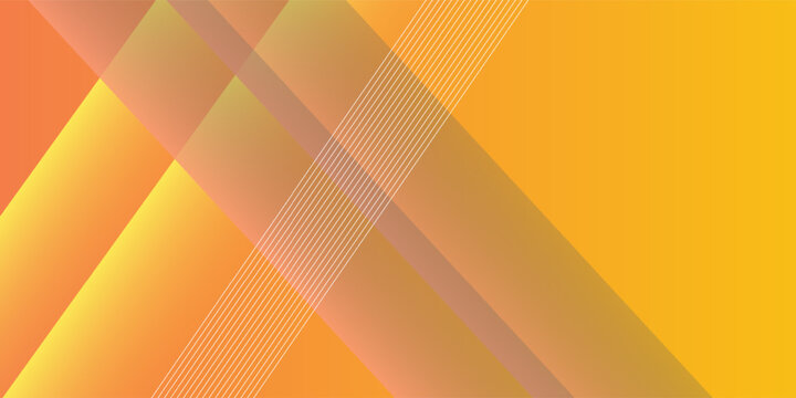 Abstract modern yellow background with bright elements, parallel lines and geometric shape in vector illustration.
