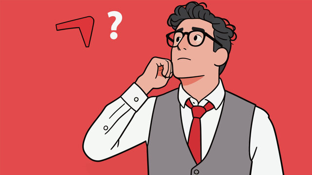 Stylish Man with Thumbs Up Illustration