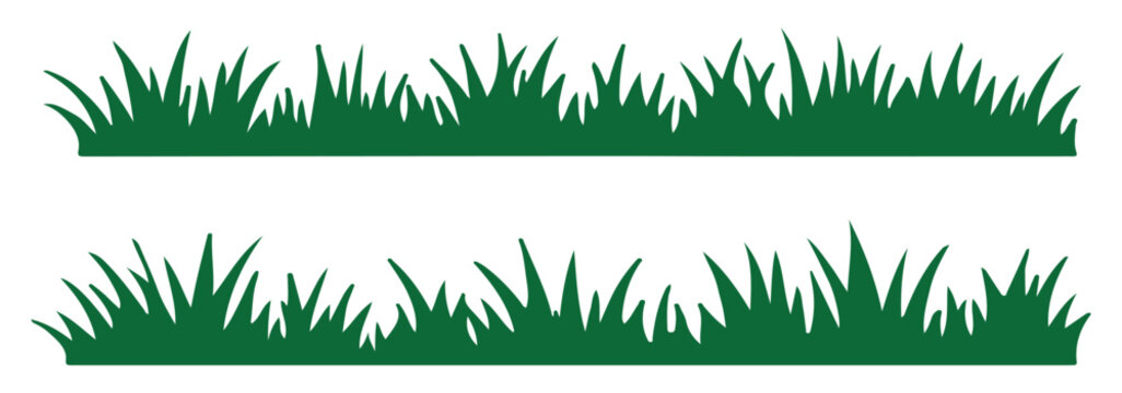 Set of grass silhouette vector icons with seed heads, natural plant design, landscaping, botanical illustration, gardening, nature, black art.