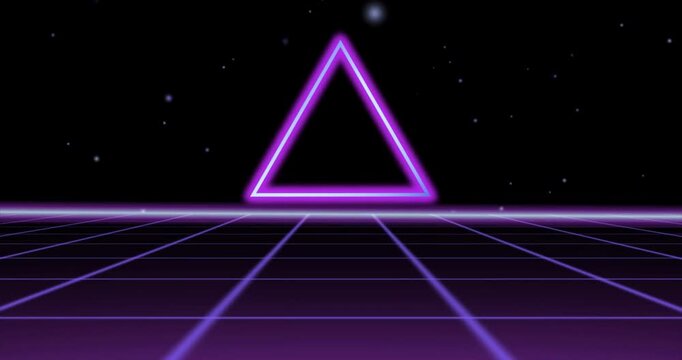80s Retro Background futuristic abstract sound technology vintage retro style