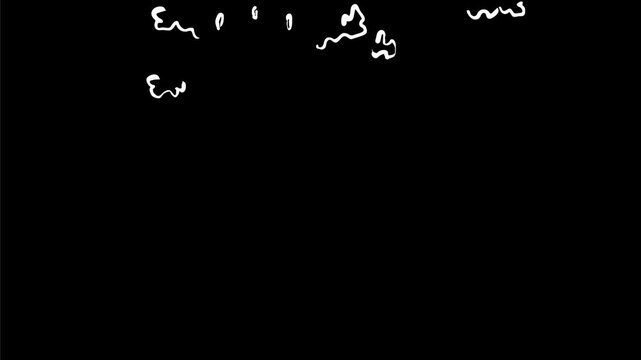 2d Animation motion graphics drawing of a projectile hitting a liquid wall exit on white, black and green screen in 4K ultra-high-definition.