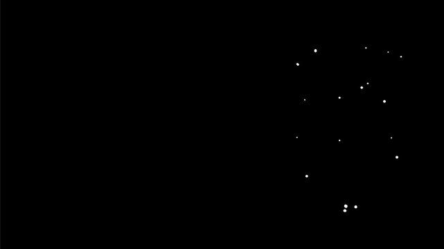 2d Animation motion graphics drawing of a smoke puffing blowing disappearing on white, black and green screen in 4K ultra-high-definition.