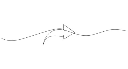 Obraz premium Arrow drawing with editable stroke on white background. Vector illustration,Arrow Icons and Symbols continuous one line art drawing,2