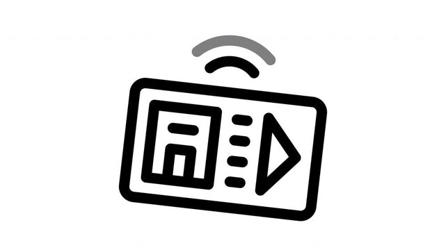card key minimalist stroke animation