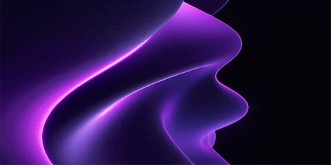 Obraz premium Abstract dark blue and purple smoky background with glowing flowing waves and smooth energy design