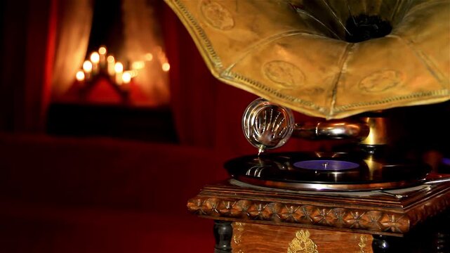 gramophone vintage playing music vinyl record