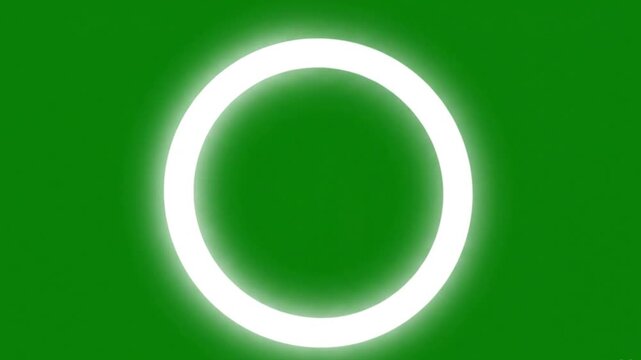 2D circular highlight ring blinking gently to emphasize focus area, minimal flat vector style, isolated object only, centered composition, clean sharp edges, no text no branding, chroma key green