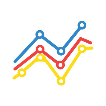 Multi-line growth chart, market trends and analytics.