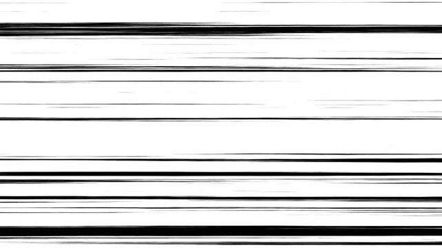 Abstract Black and White Speed Lines Horizontal Motion Background Dynamic Energetic Streaks Fast Movement Visual Effect