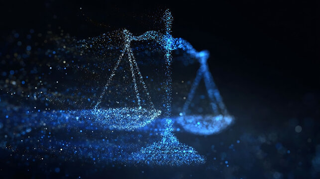 An artistic representation of justice scale