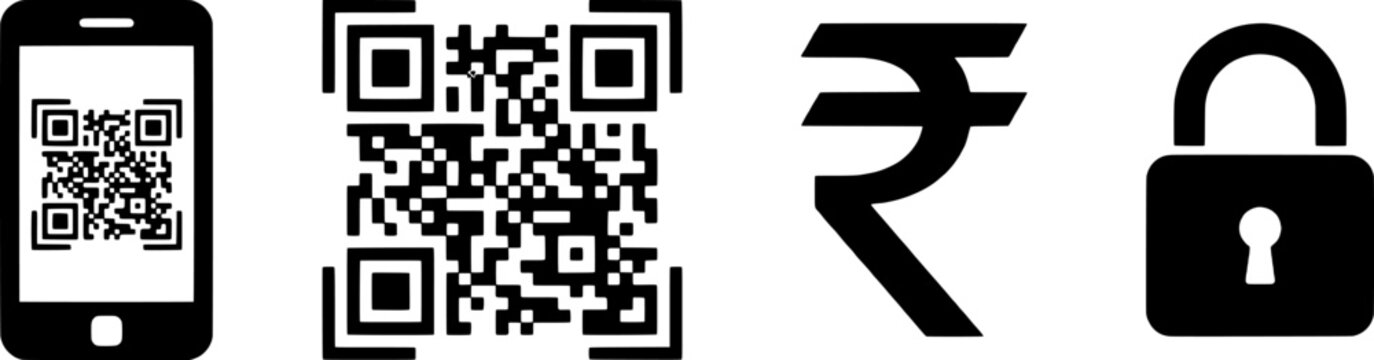 Upi payment symbols and security icons