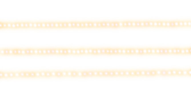 Magical golden string lights diagonal rows for festive decoration