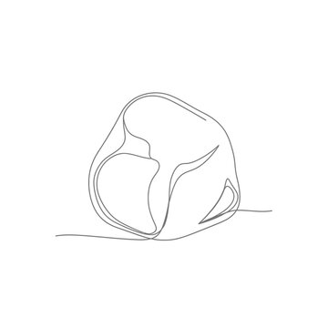 Minimalist Continuous Line Art Candelilla Wax Pellet for Vegan Cosmetic Ingredient Concept
