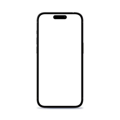 Smartphone mockup with transparent screen isolated on black background, PNG mobile template © Fx