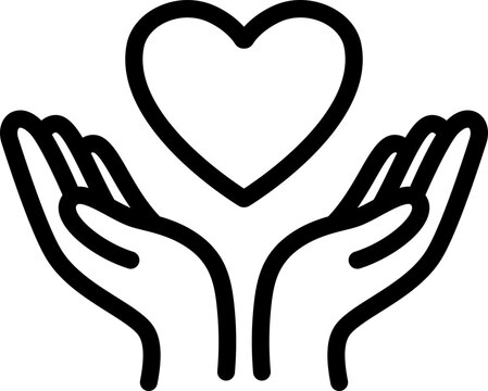 Heart Care Line Icon