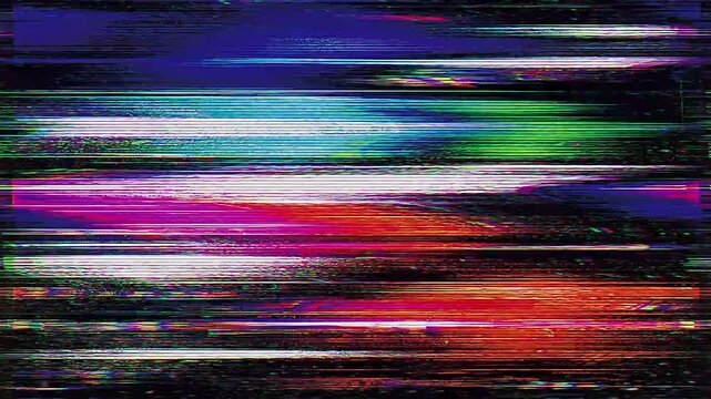 Glitch noise static television VFX pack. Visual video effects stripes background,tv screen noise glitch effect.Video background, transition effect for video editing, intro and logo reveals with sound.