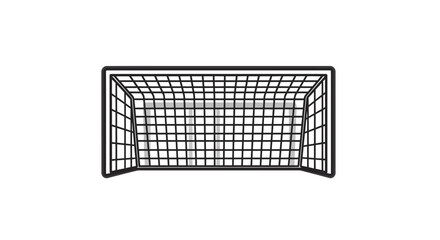 Minimalist Soccer Goal Outline Icon © Ahda