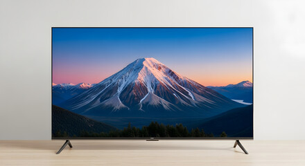 Fototapeta premium Mount Fuji landscape across autumn winter and spring with snow peak lake reflection and scenic nature view