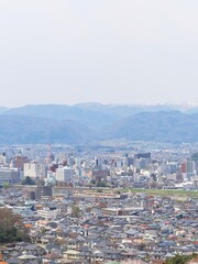 Fototapeta premium 日本の街の景色、福島県福島市