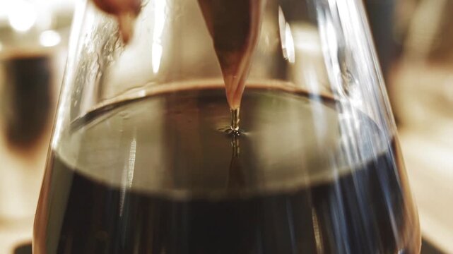 coffee caffeine cup brewing close up droplet bar coffee break in illustration footage video