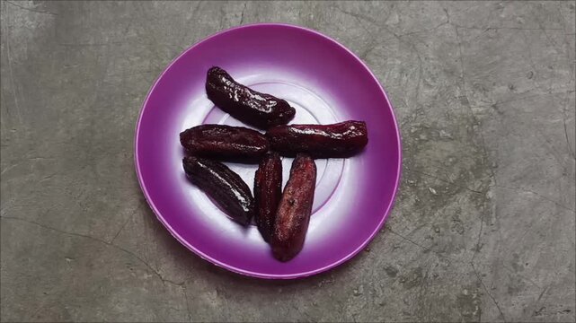 Traditional Indonesian wet banana snack
