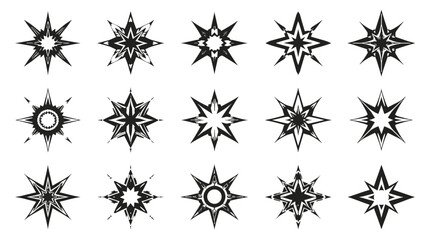 A dynamic, black starburst graphic creates a sense of energy and impact. Perfect for modern designs, branding, or as a striking visual for marketing m © hamay