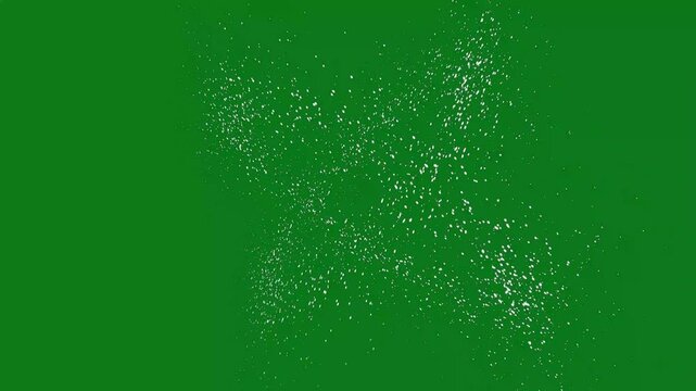 4k 2D twinkle magic dust animation, Glittering star line and circle sparkle on green background. luxury white glitter sparkles star trail, magic dust, pixie dust path,  Christmas Seamless loop.