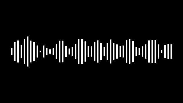Abstract sound wave spectrum animation on green background, audio waveform motion graphics made in After Effects for chroma key compositing and creative video projects