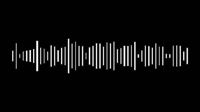 Sound wave visualizer animation on green screen background, audio waveform spectrum motion graphics made in After Effects for easy chroma key removal in video production