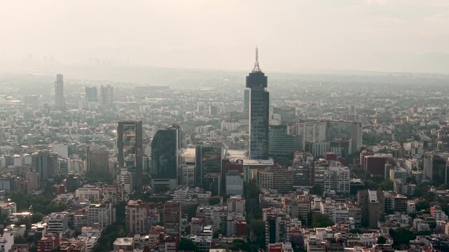 Mexico City seen from Colonia del Valle in different directions