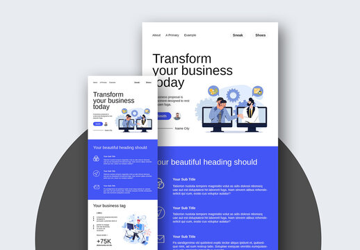 Transform Your Business Today Layout