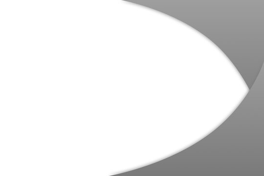 Abstract Gray Curved Corner Frame Decoration, Modern Gradient Right Side Overlay with Copy Space, Transparent PNG